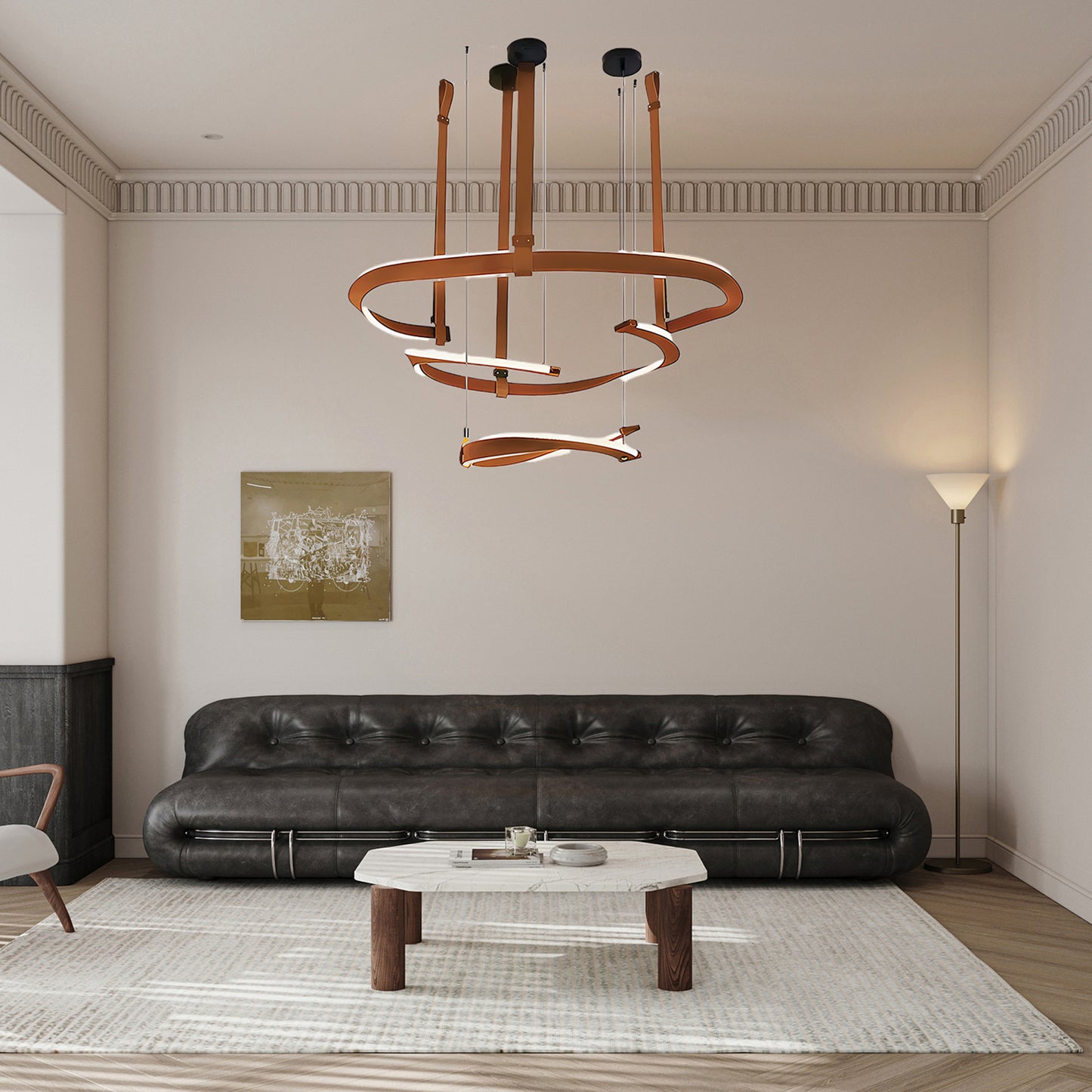 Finopi Modern Metal Chandelier