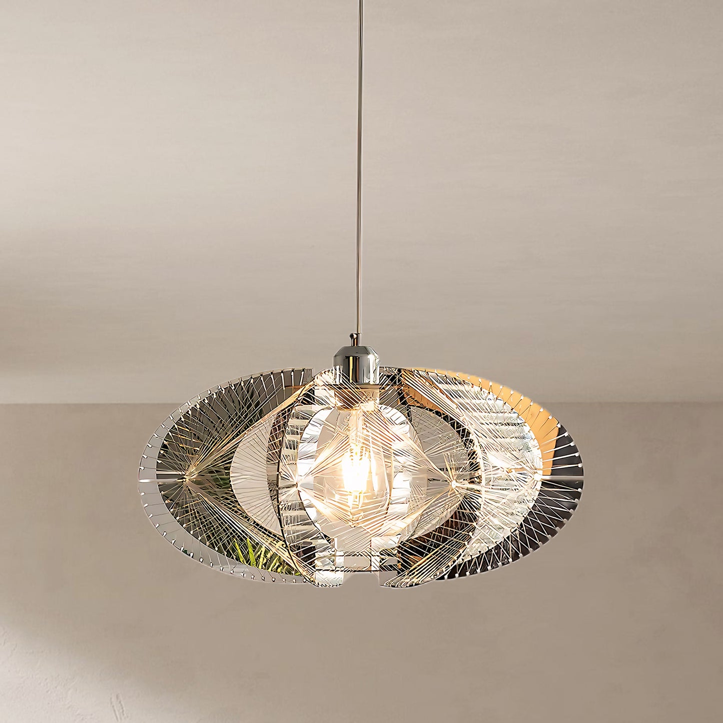 Fish Thread Modern Steel Pendant Lamp