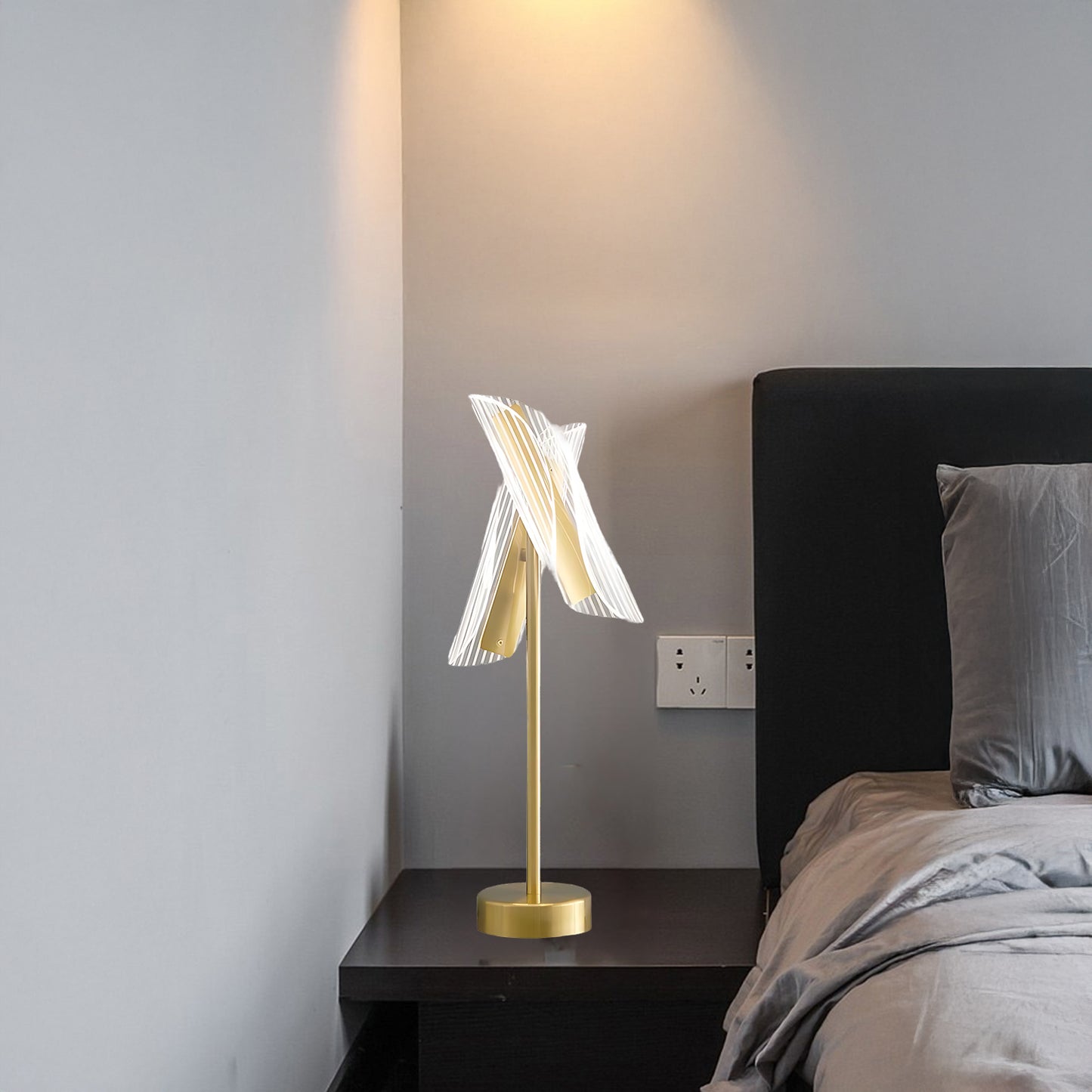 Flame Eclectic Metal Table Lamp