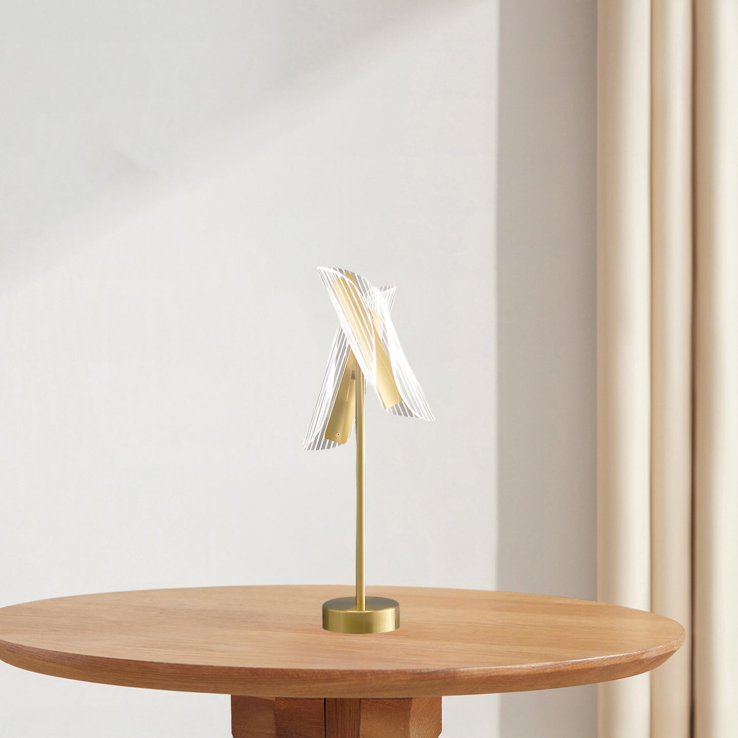 Flame Eclectic Metal Table Lamp