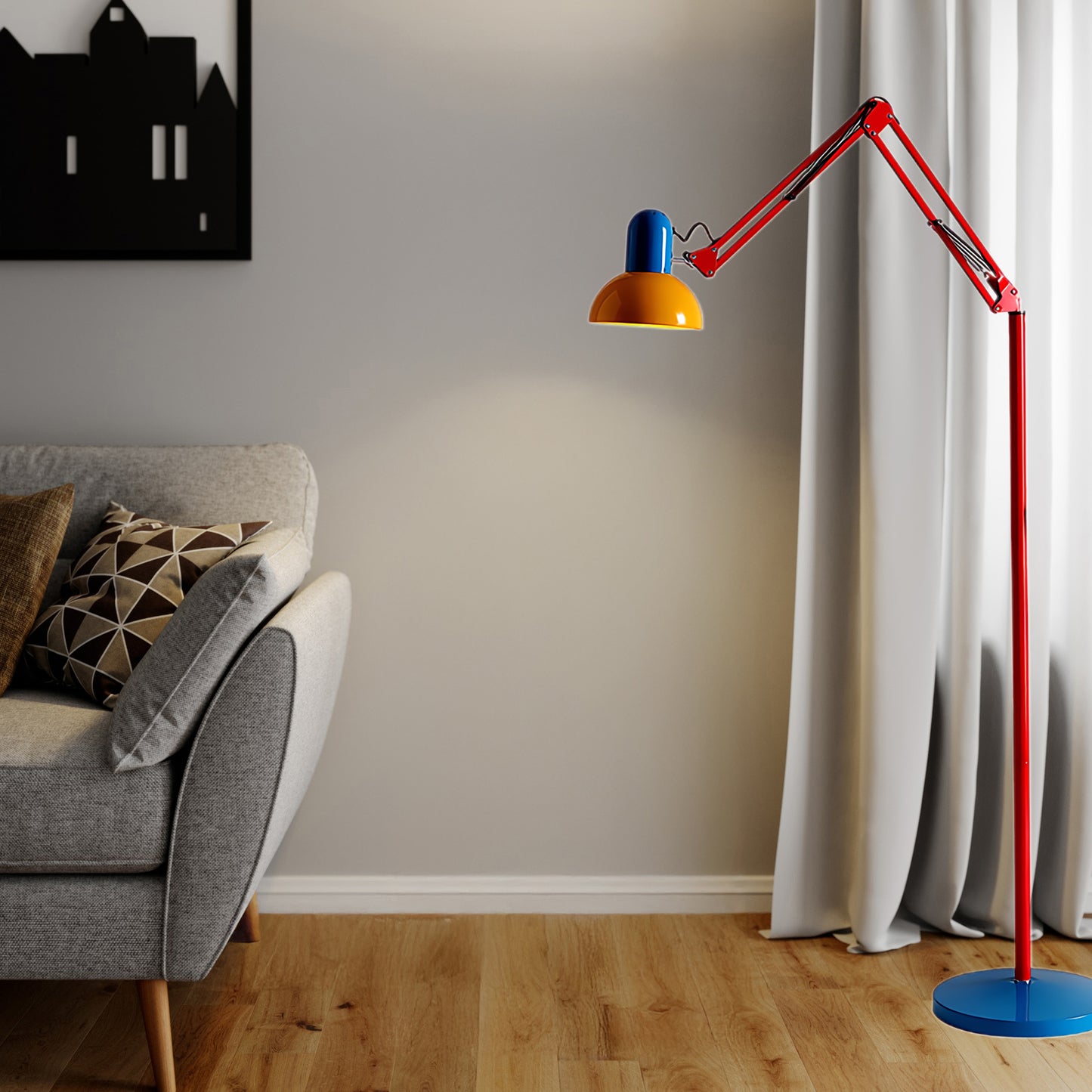 Flexi Bright Eclectic Metal Floor Lamp