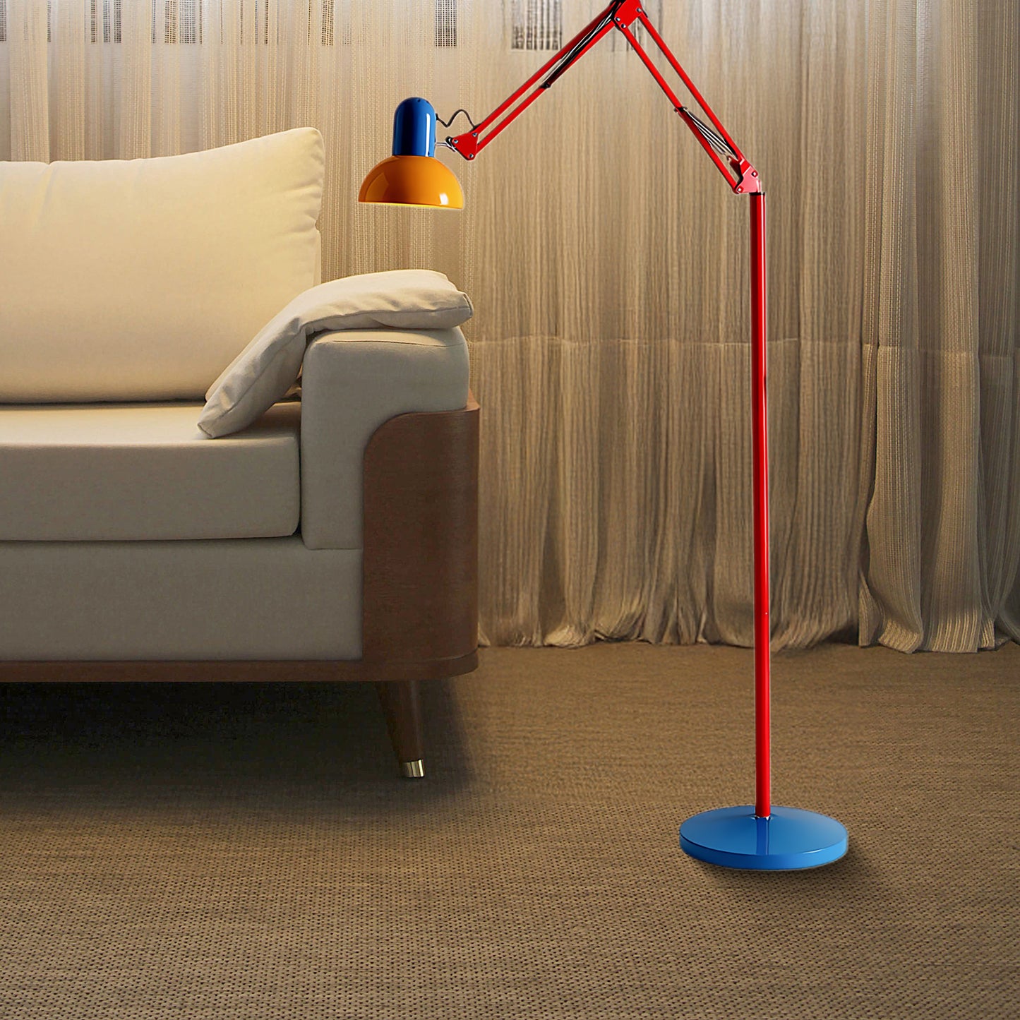 Flexi Bright Eclectic Metal Floor Lamp