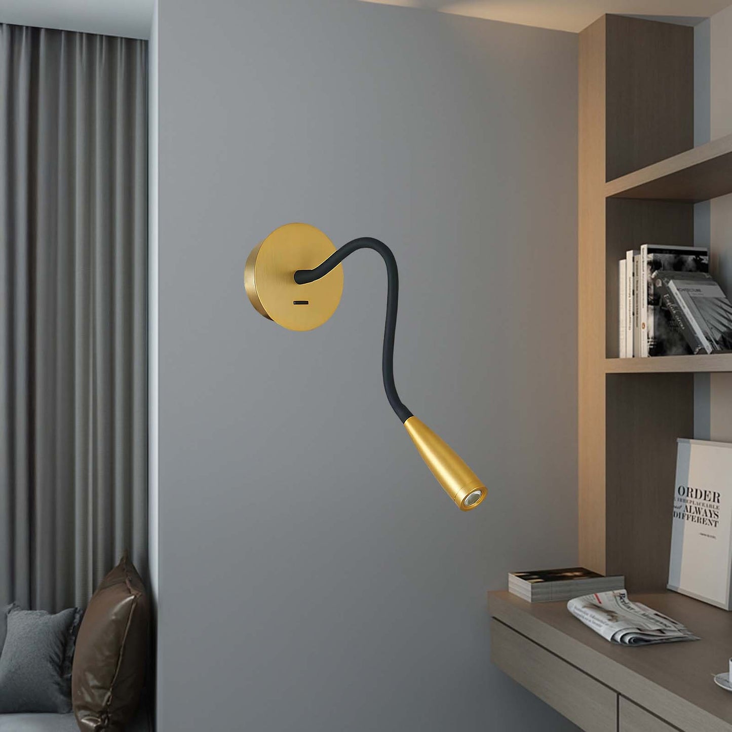 Flexi Hose Eclectic Metal Wall Light