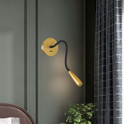 Flexi Hose Eclectic Metal Wall Light