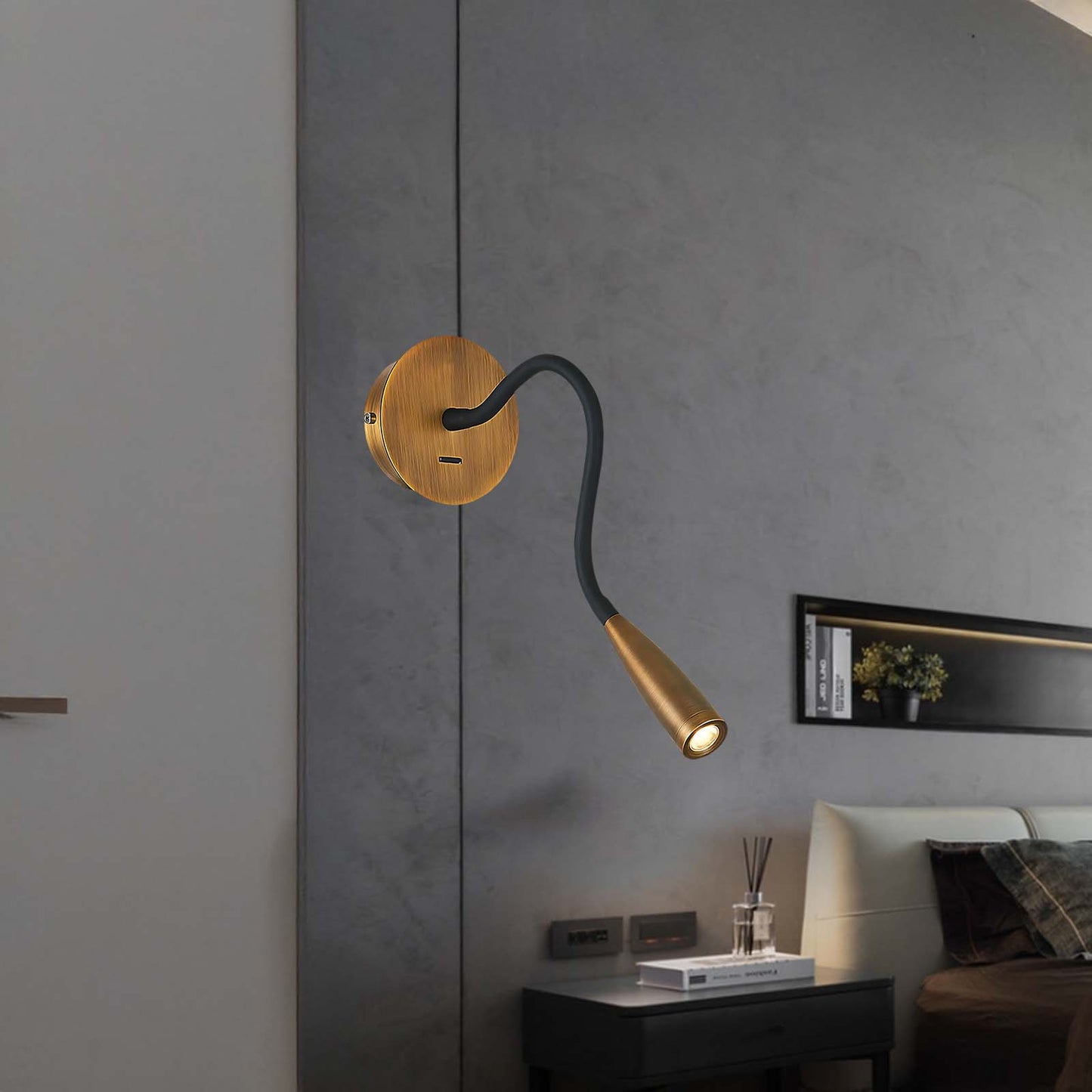 Flexi Hose Eclectic Metal Wall Light