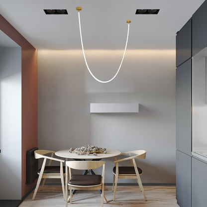 Flexible Curve Modern Metal Pendant Lamp