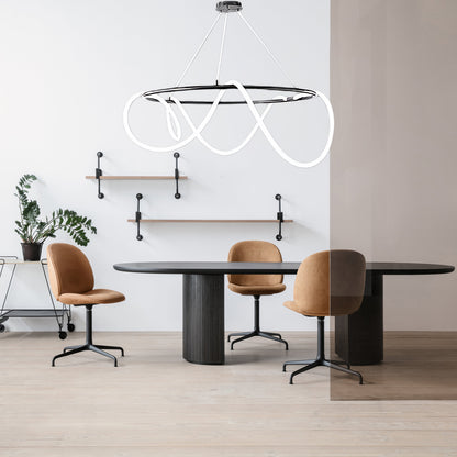 Flexible Linear Curve Traditional Metal Chandelier