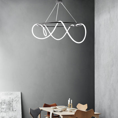 Flexible Linear Curve Traditional Metal Chandelier