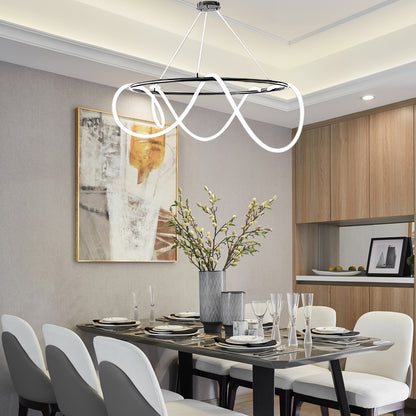 Flexible Linear Curve Traditional Metal Chandelier