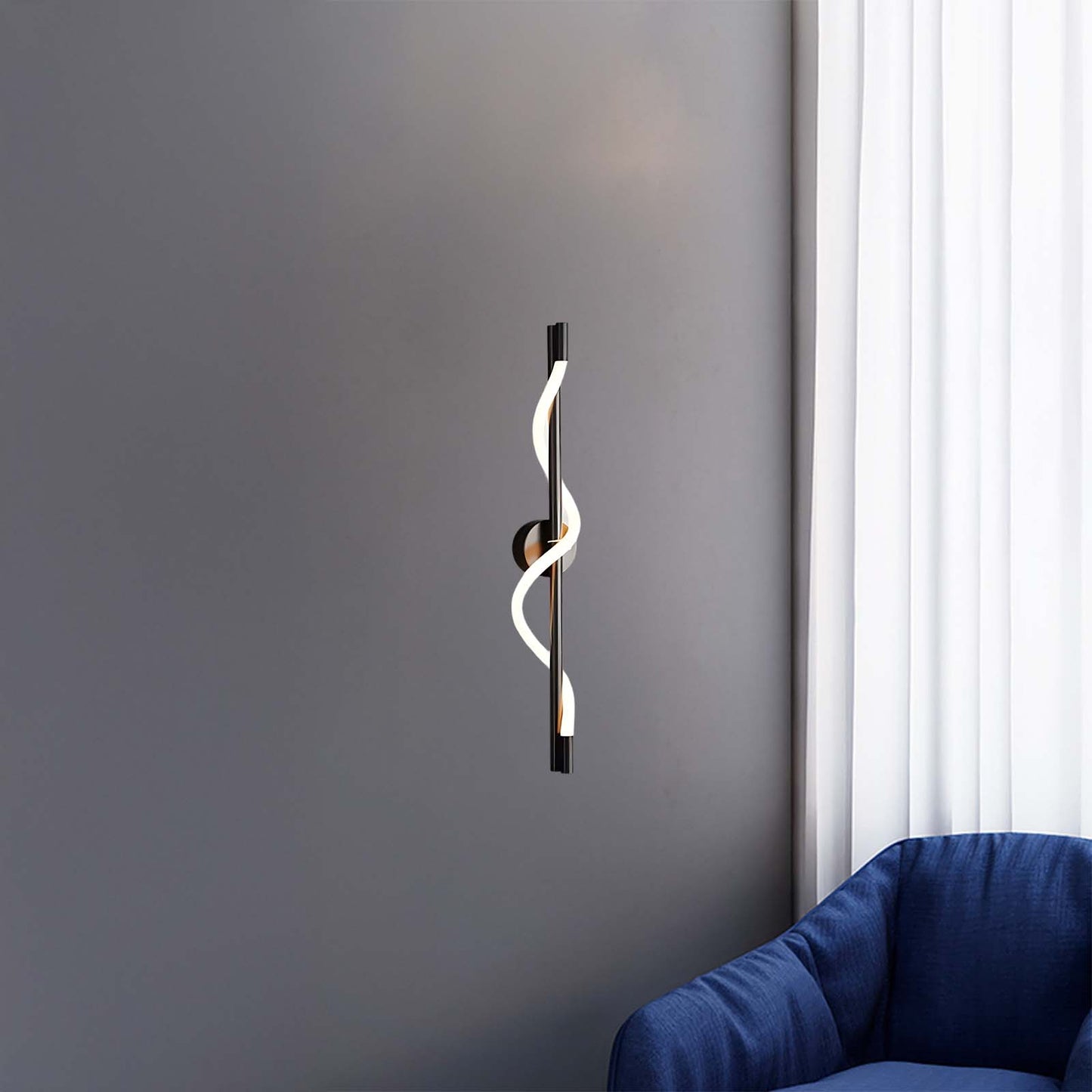 Flexible Linear Curve Minimalist Metal Wall Lamp