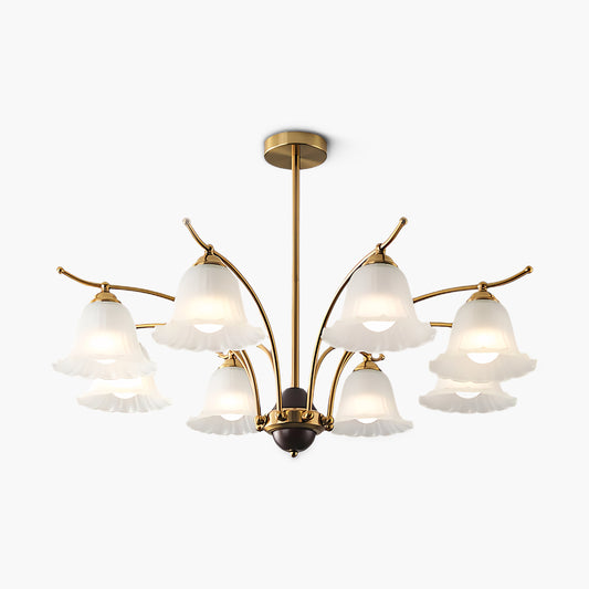 Flora Brass Contemporary Crystal Chandelier