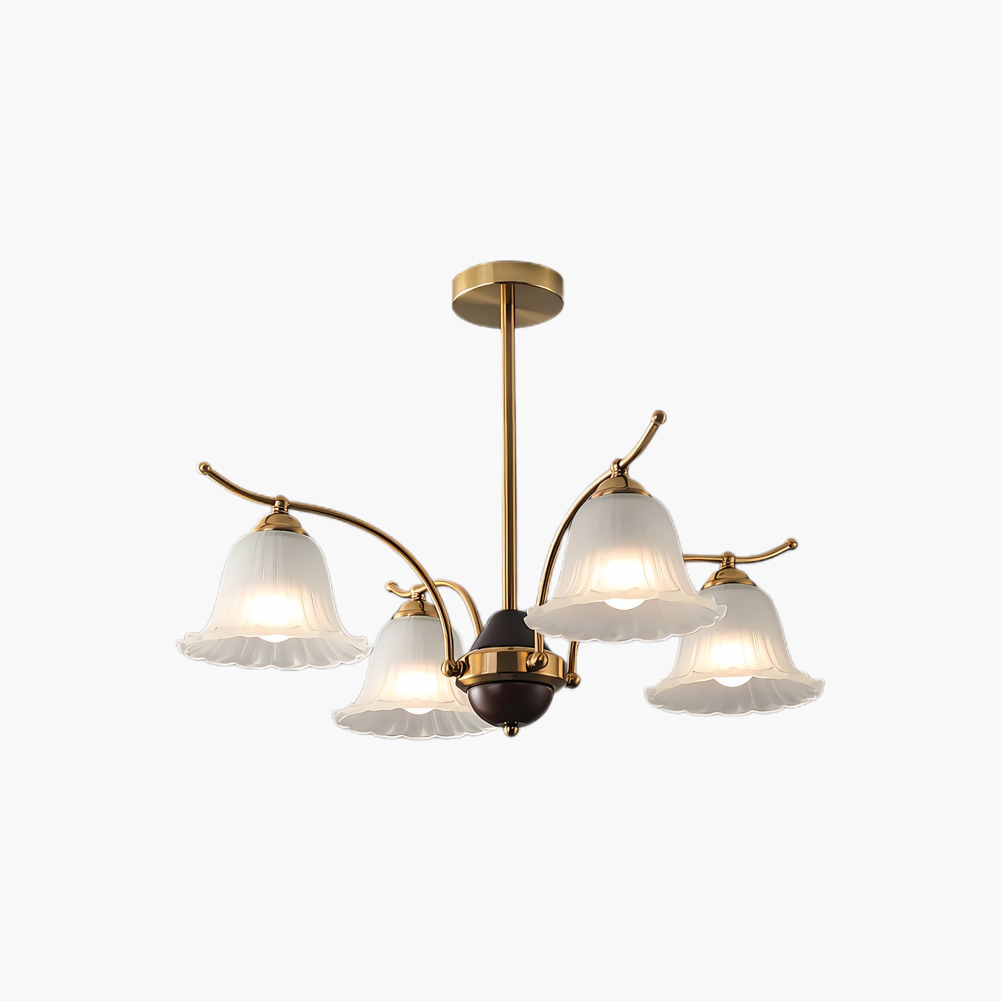 Flora Brass Contemporary Crystal Chandelier