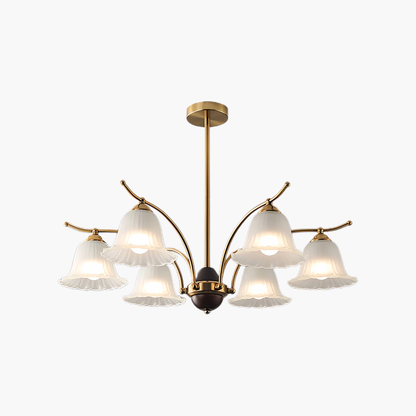 Flora Brass Contemporary Crystal Chandelier