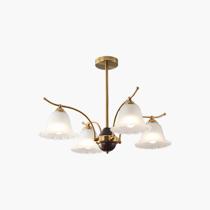 Flora Brass Contemporary Crystal Chandelier