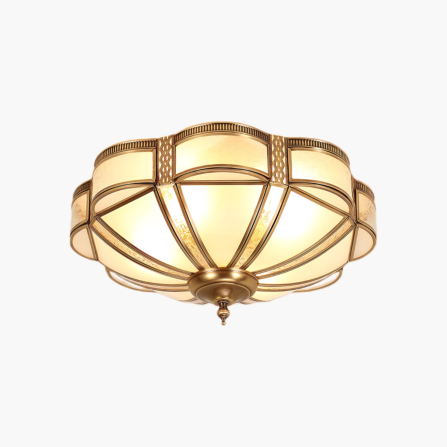 Floral Brass Vintage Crystal Ceiling Lamp