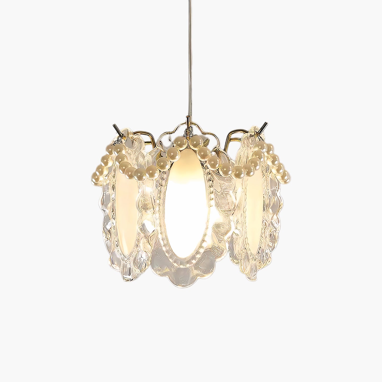 Floral Contemporary Crystal Pendant Lamp