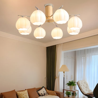 Flower Buds Modern Crystal Ceiling Lamp