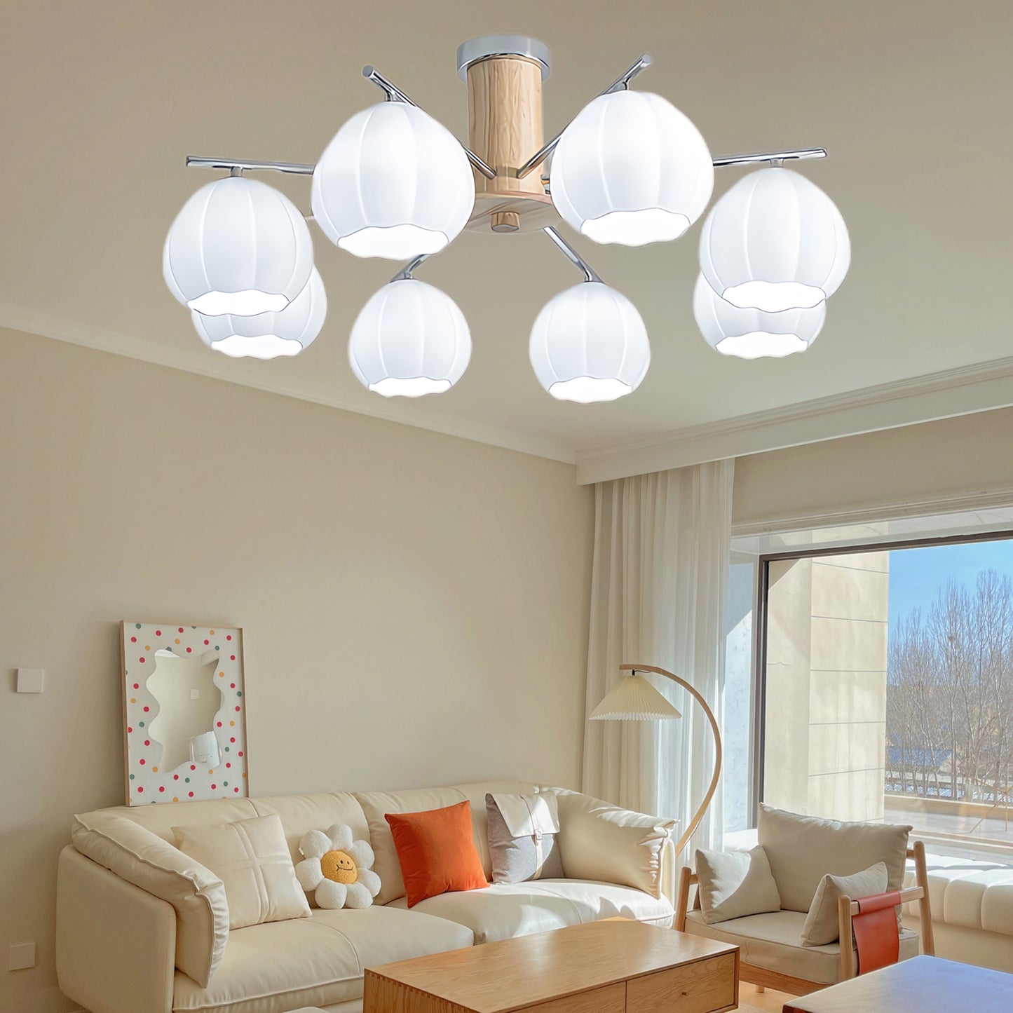 Flower Buds Modern Crystal Ceiling Lamp