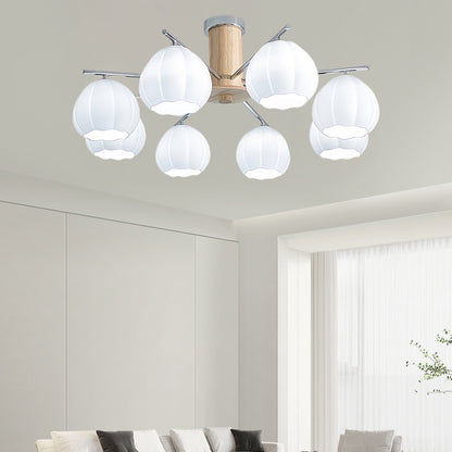 Flower Buds Modern Crystal Ceiling Lamp