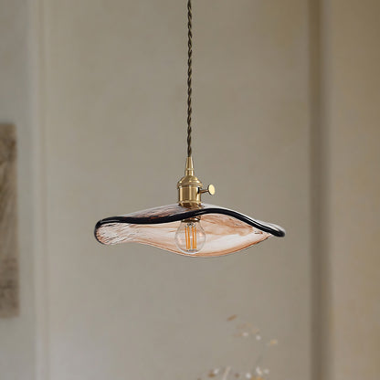 Flower Petal Art Deco Crystal Pendant Light