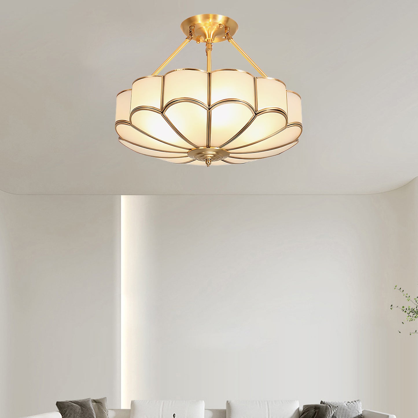 Flower Shape Modern Crystal Ceiling Light