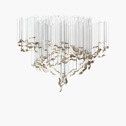 Fluttering Leaves Eclectic Crystal Chandelier