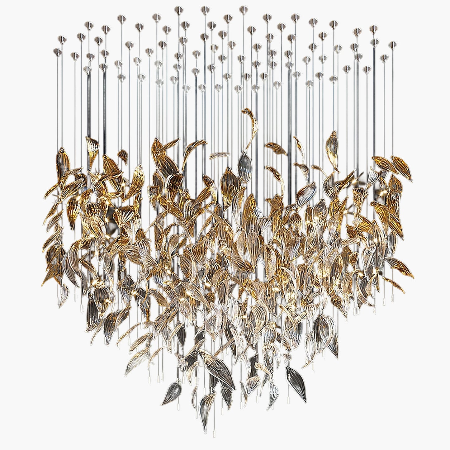 Fluttering Leaves Eclectic Crystal Chandelier