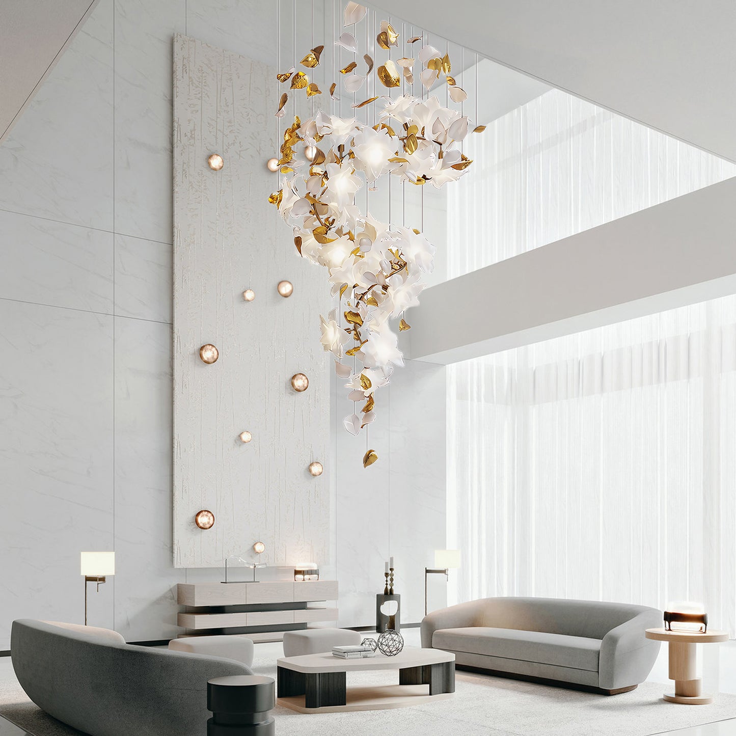 Flying Flowers Fluttering Luxury Crystal Chandelier