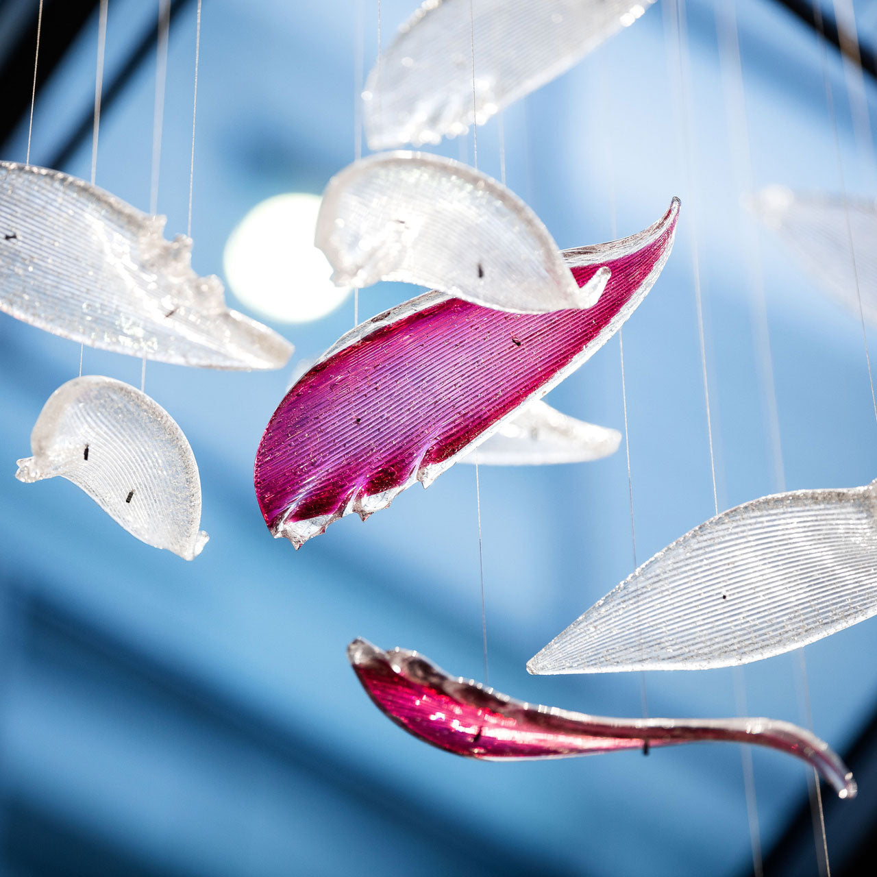 Flying Feather Art Deco Crystal Chandelier