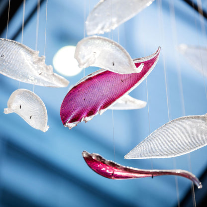 Flying Feather Art Deco Crystal Chandelier