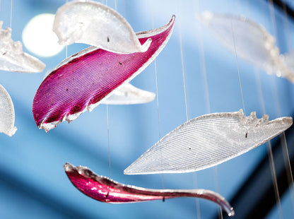 Flying Feather Art Deco Crystal Chandelier