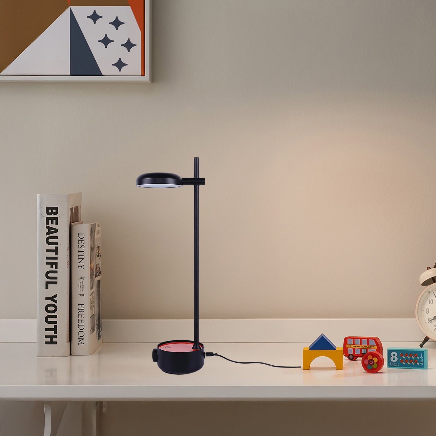 Focal LED Eclectic Metal Table Lamp