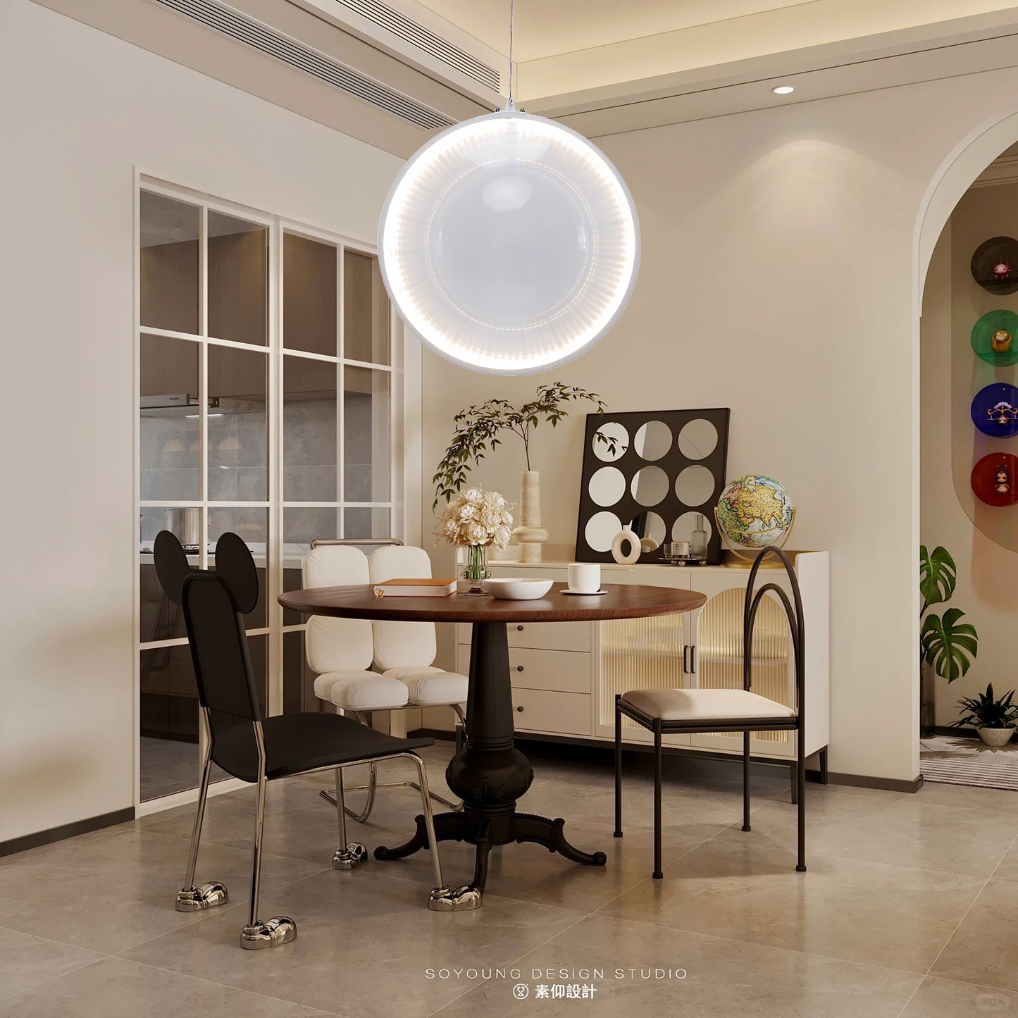 Focus Eclectic Crystal Pendant Light