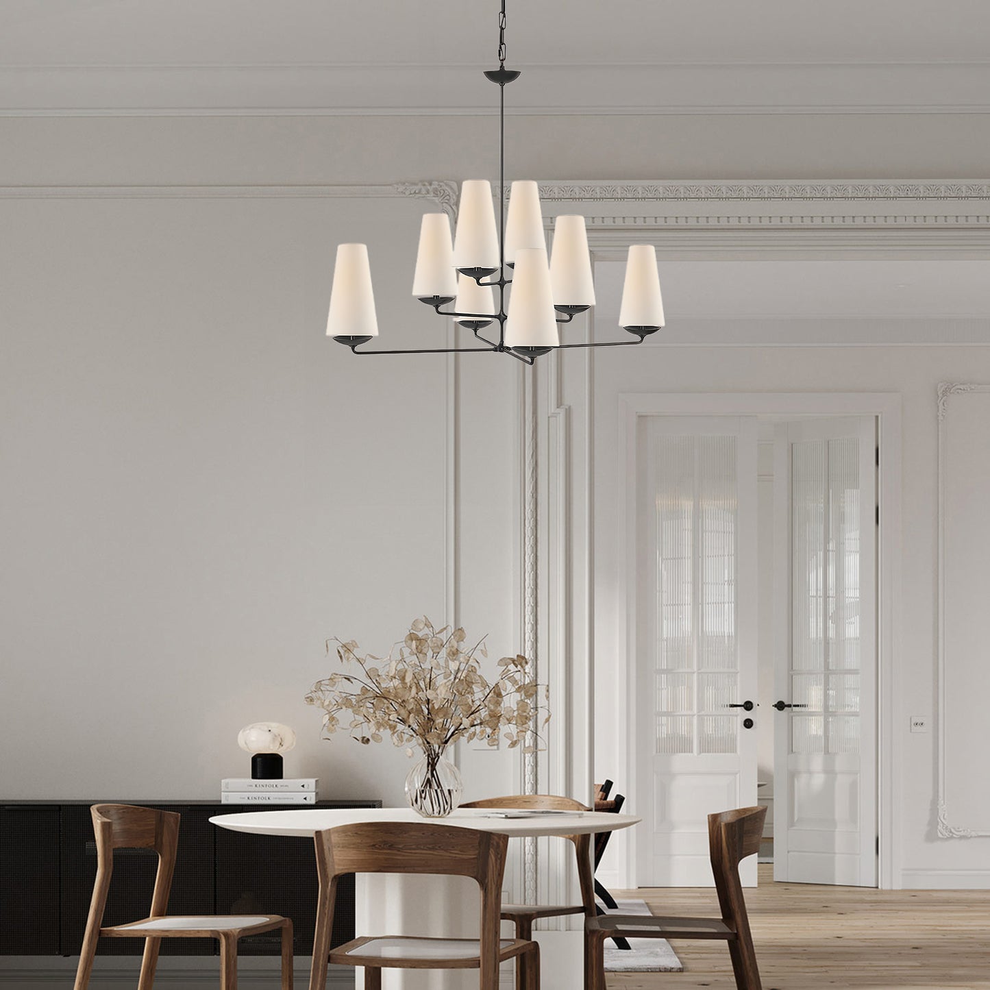 Fontaine Vertical Eclectic Metal Chandelier