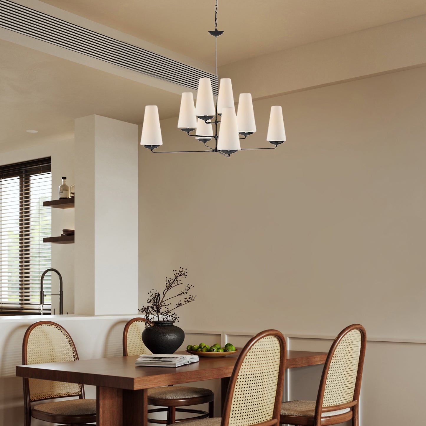 Fontaine Vertical Eclectic Metal Chandelier