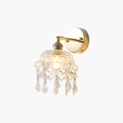 French Tassel Eclectic Crystal Wall Light