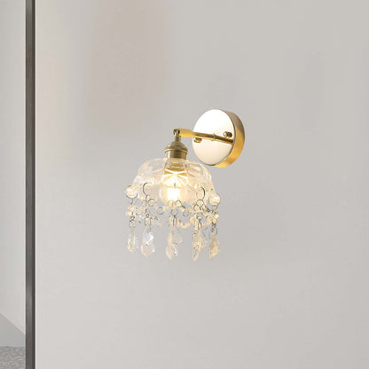 French Tassel Eclectic Crystal Wall Light