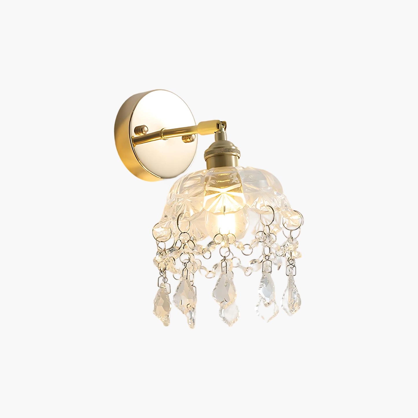 French Tassel Eclectic Crystal Wall Light