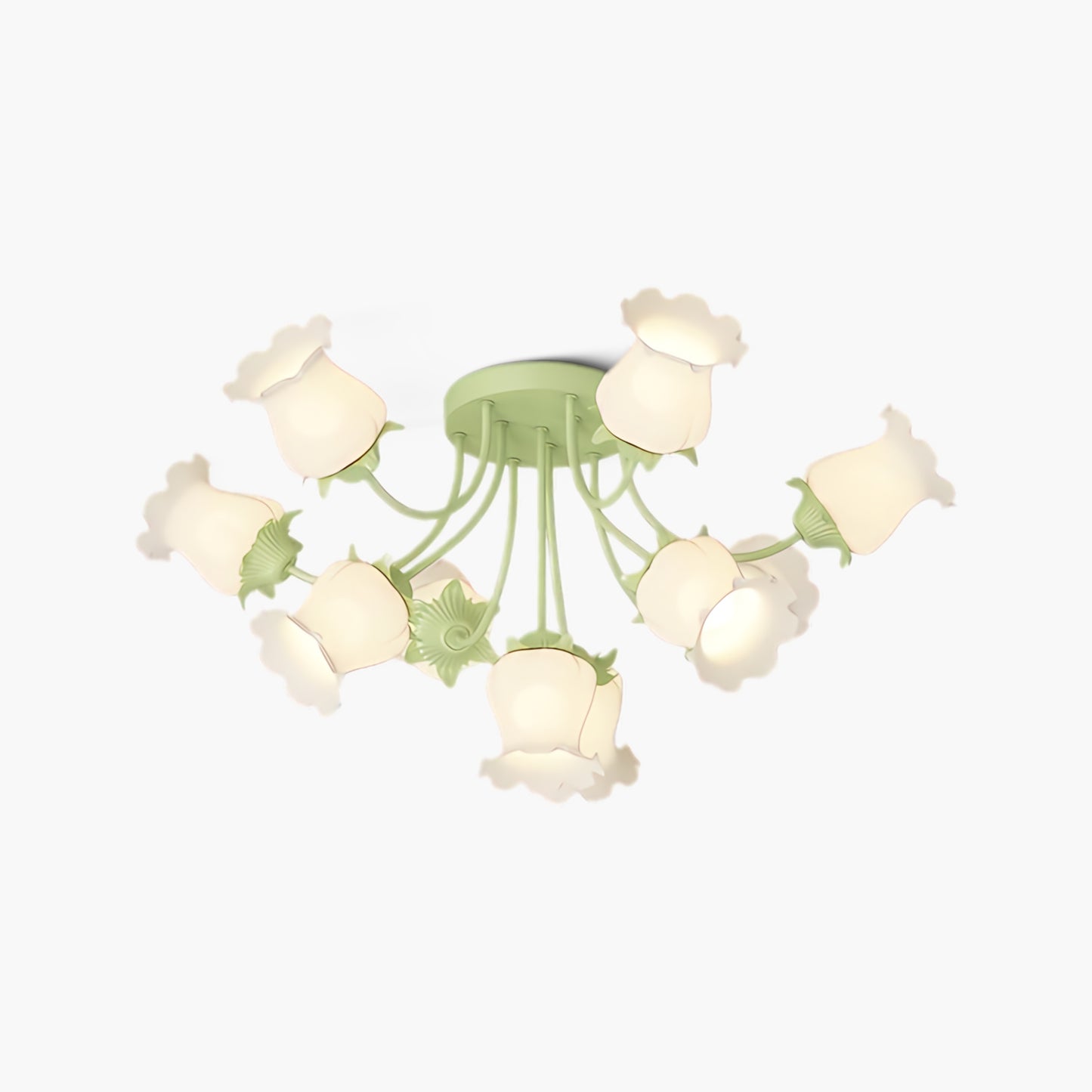 Garden Flower Eclectic Crystal Ceiling Lamp