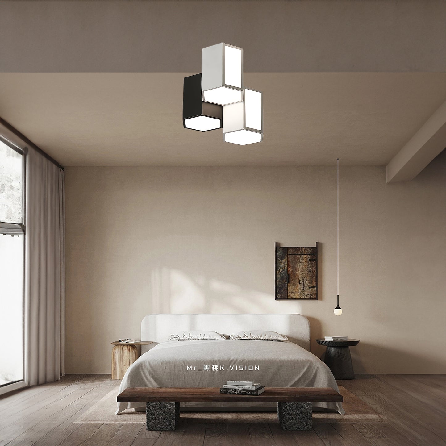 Geometric Collection Contemporary Metal Ceiling Light