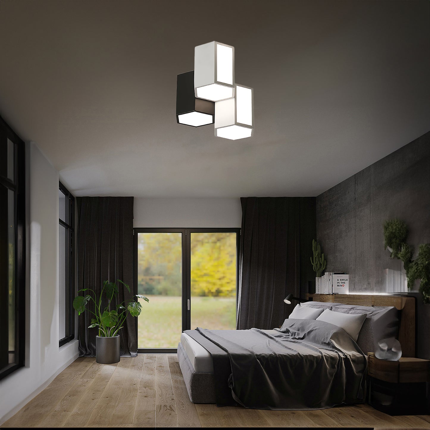 Geometric Collection Contemporary Metal Ceiling Light