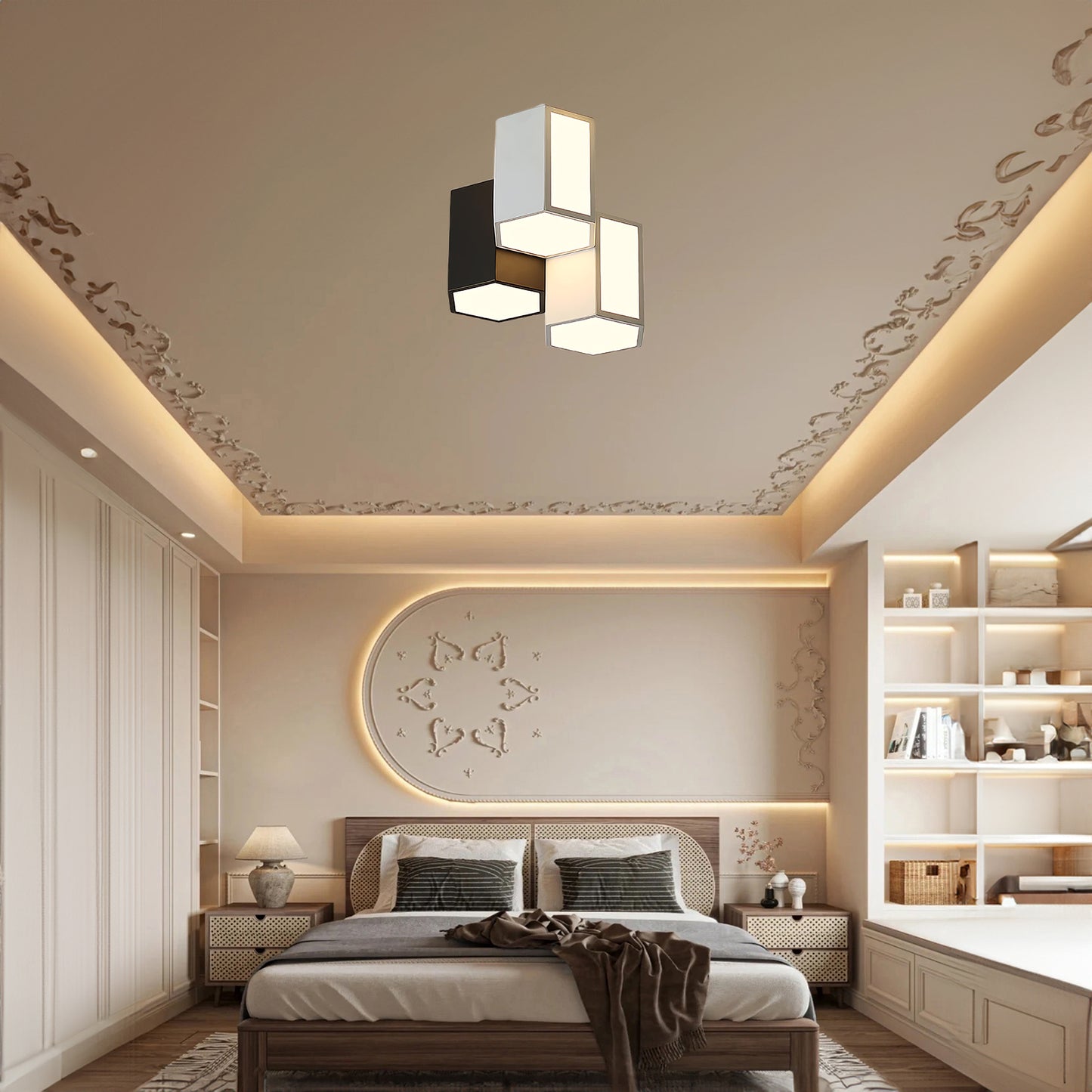 Geometric Collection Contemporary Metal Ceiling Light