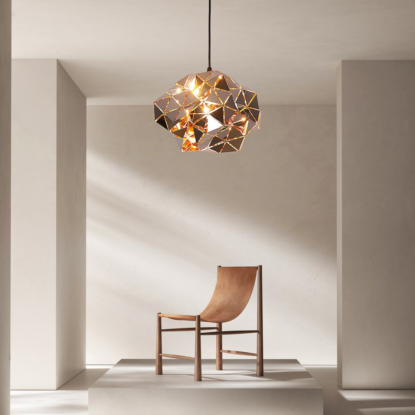 Geometric Panel Modern Metal Pendant Lamp