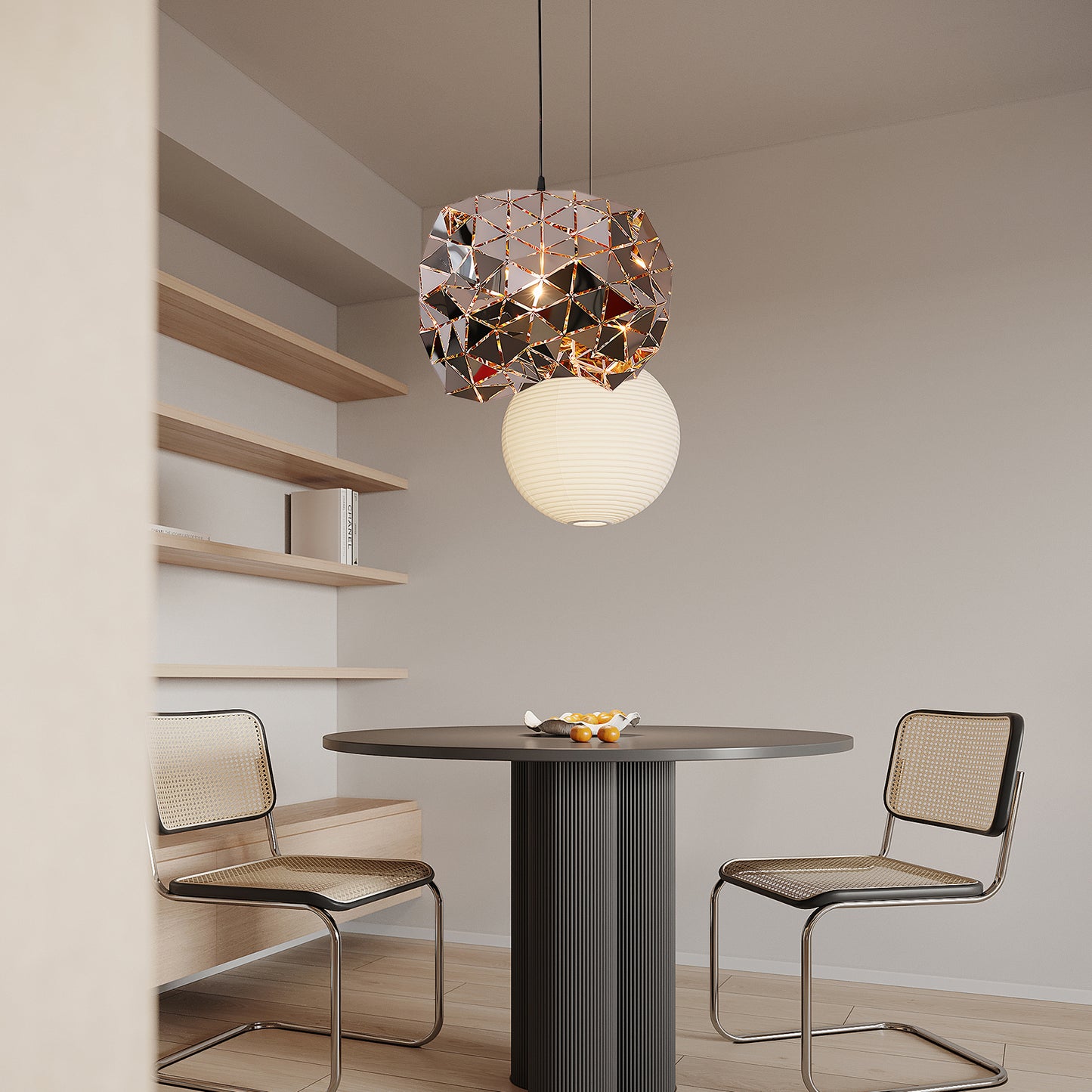 Geometric Panel Modern Metal Pendant Lamp