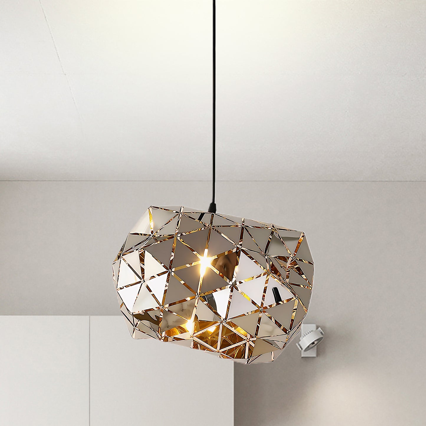 Geometric Panel Modern Metal Pendant Lamp