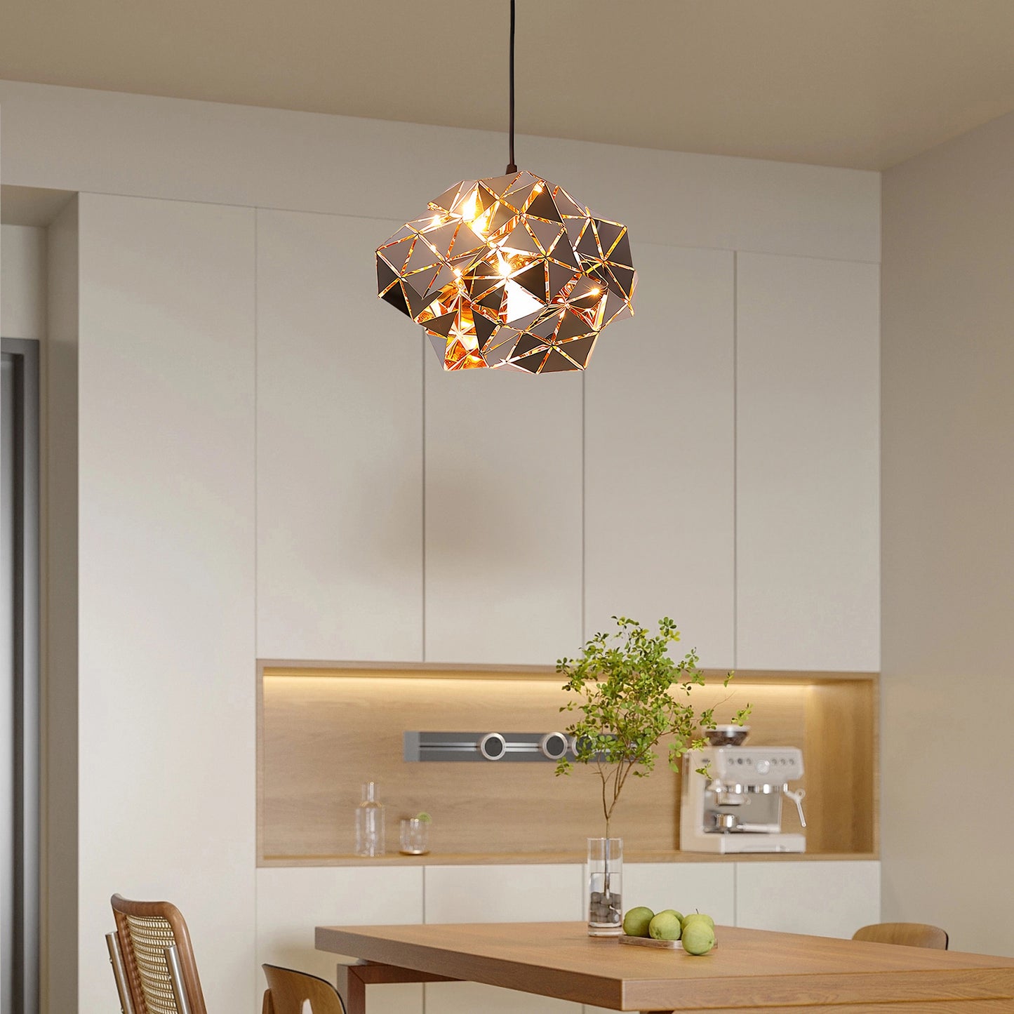 Geometric Panel Modern Metal Pendant Lamp