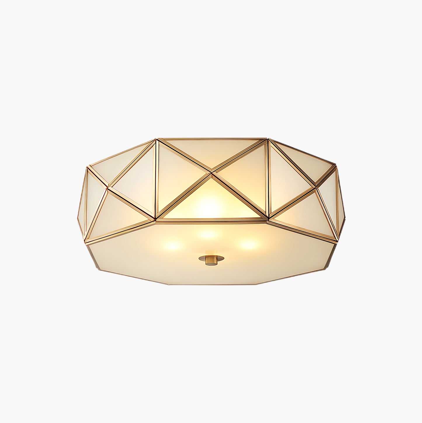 Geometric Shaped Flush Modern Crystal Ceiling Light