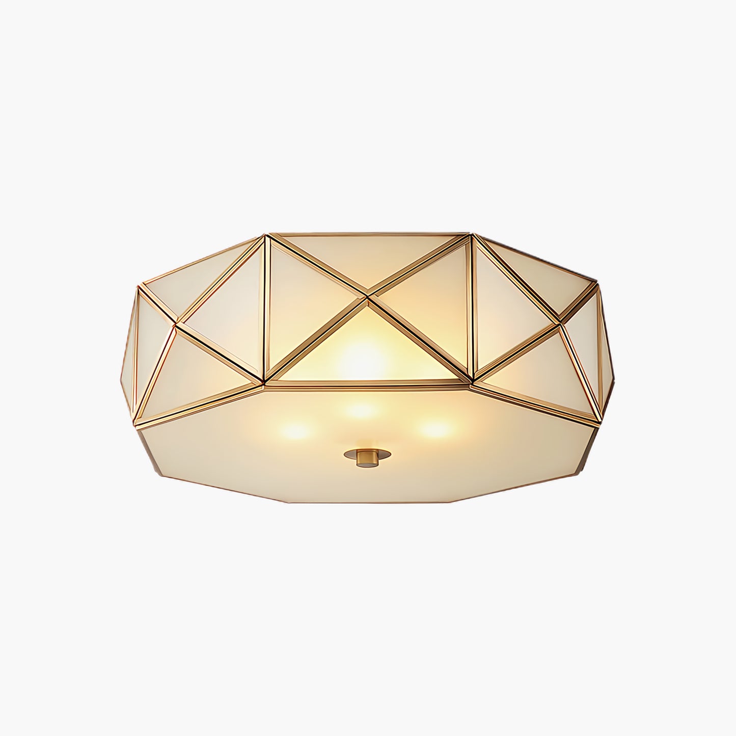 Geometric Shaped Flush Modern Crystal Ceiling Light