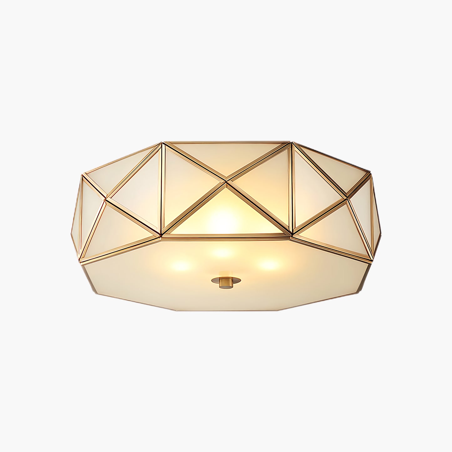 Geometric Shaped Flush Modern Crystal Ceiling Light