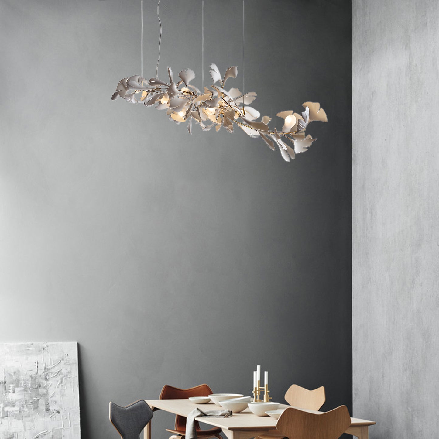 Gingko Eclectic Metal Chandelier A